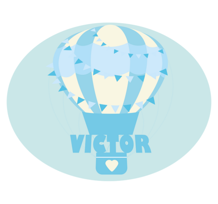 Vinyl Teppich mit Namen personalisierbarer ballon - TenStickers