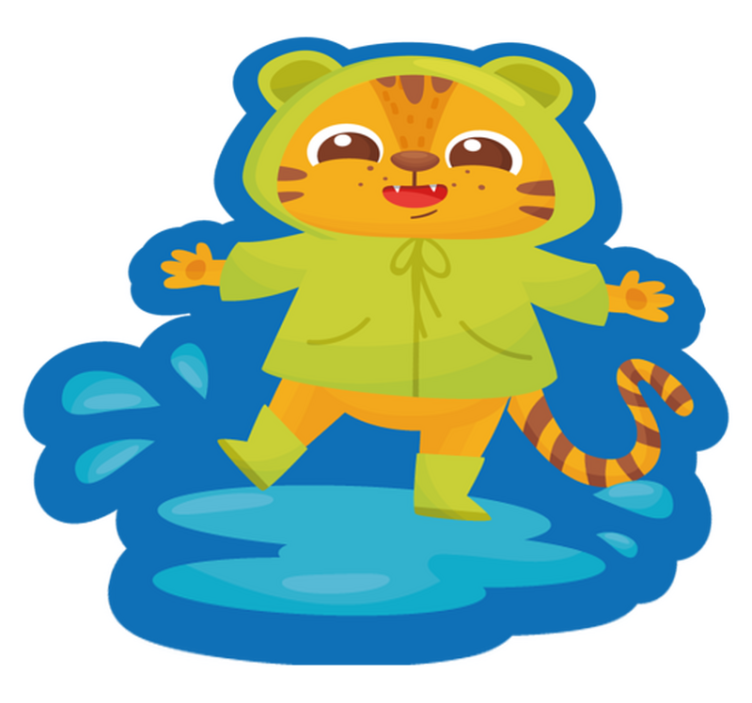 Vinyl Teppich Kinder tiger-zeichentrickfigur - TenStickers