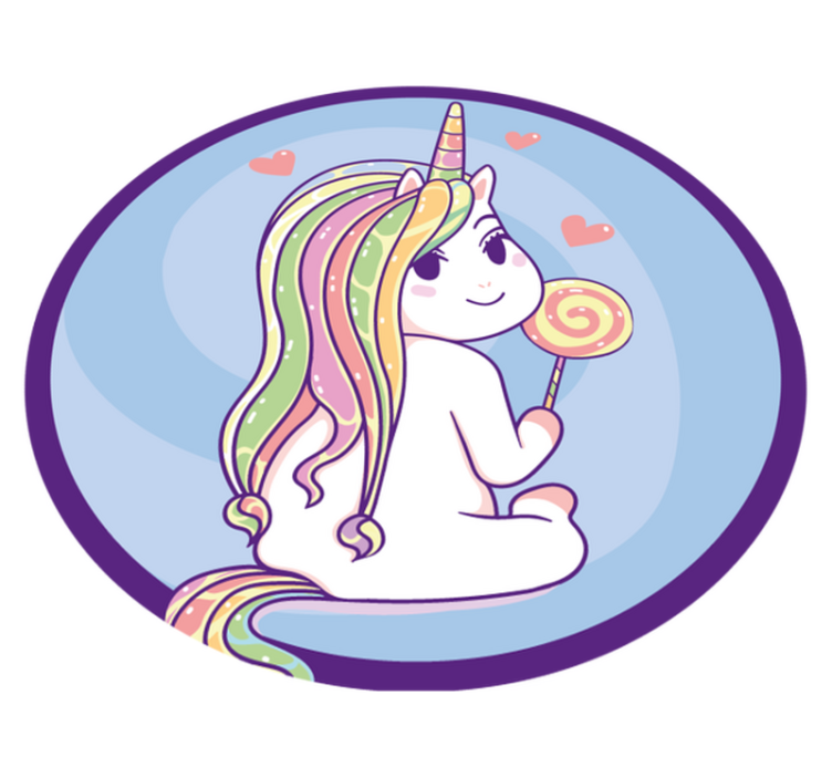 Vinyl Teppich Kinder einhorn lutscher - TenStickers