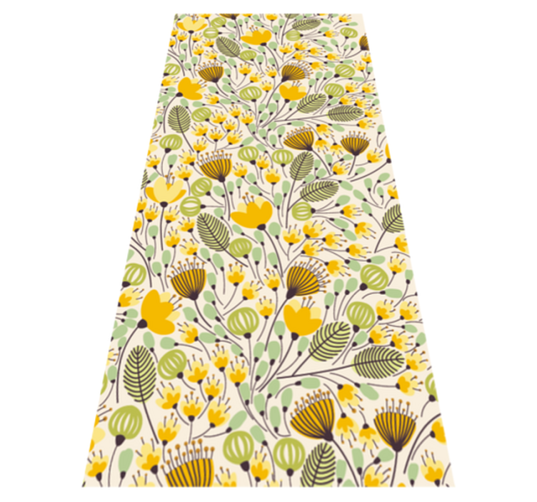 Vinyl Teppich Blumen florales botanisches muster - TenStickers