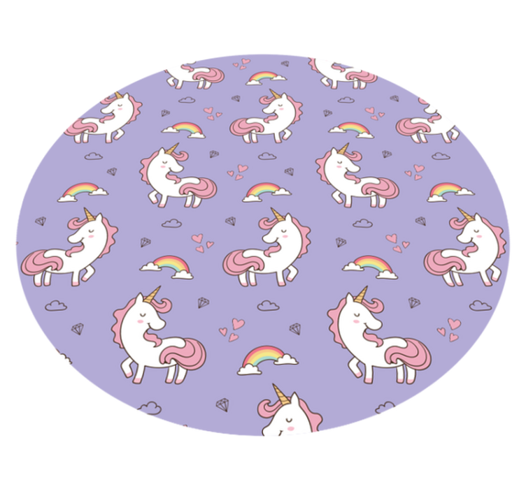 Vinyl Teppich Kinder einhorn-fantasiemuster - TenStickers