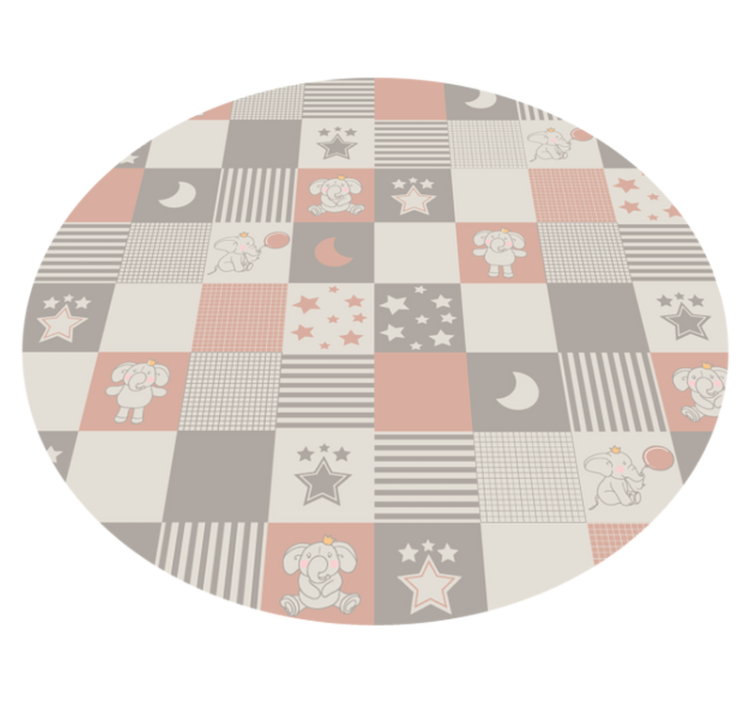 Vinyl teppich kinder patchwork design - TenStickers