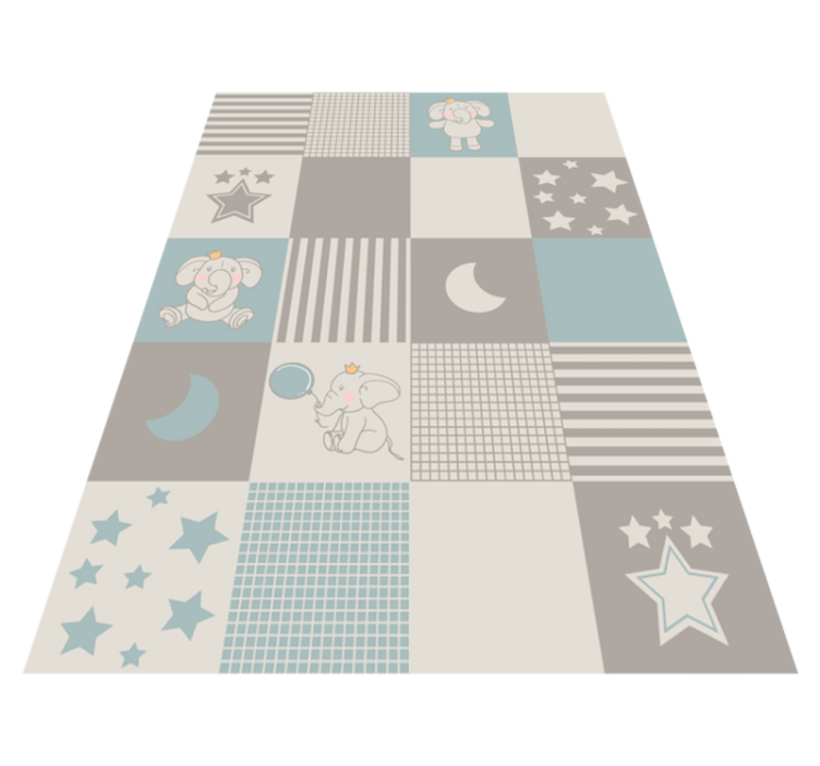 Vinyl Teppich Baby patchwork-kinderzimmer - TenStickers