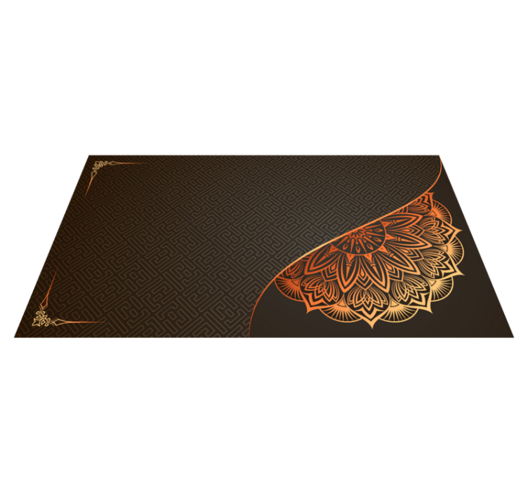 Vinyl Teppich Mandala mandala-eckdesign - TenStickers