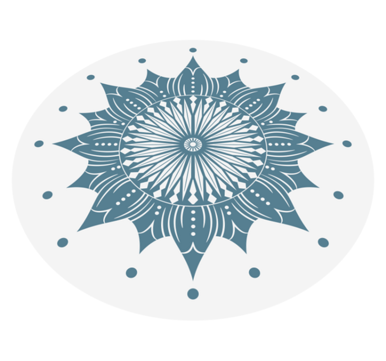 Vinyl Teppich Mandala kompliziertes blumenmandala - TenStickers