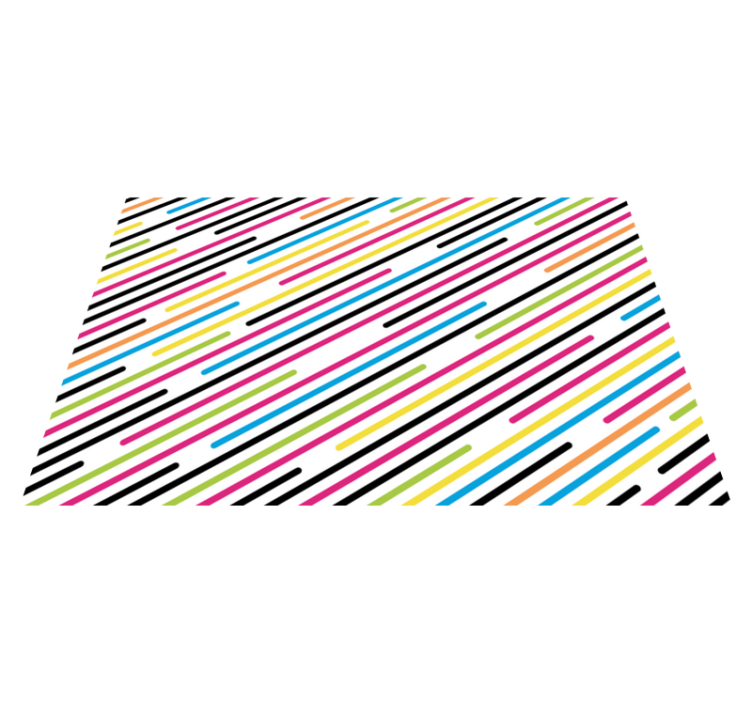 Vinyl Teppich gestreift bunte diagonale streifen - TenStickers
