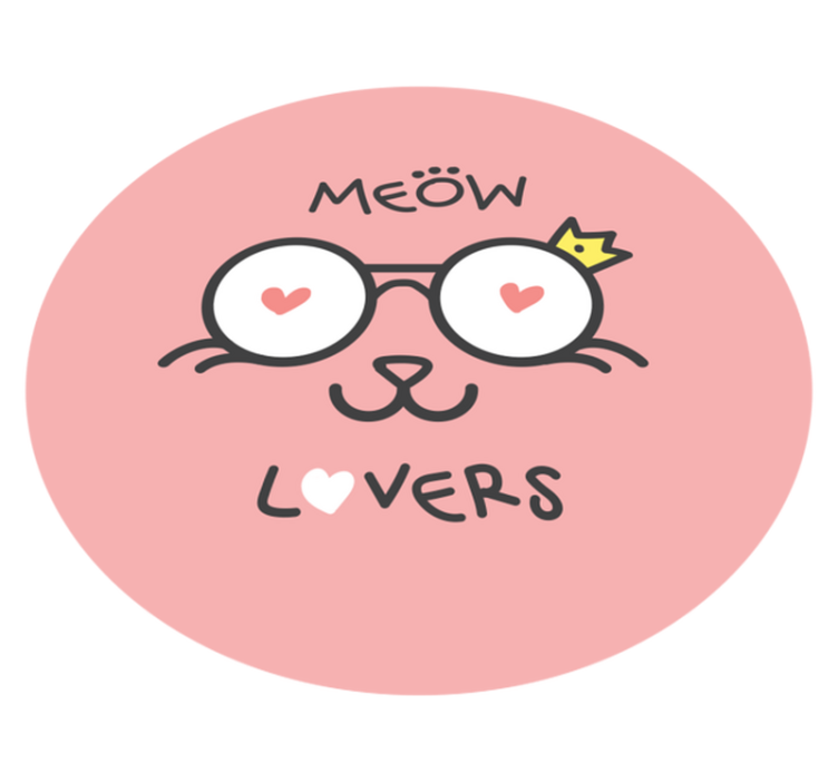 Vinyl Teppich Kinder katzenliebhaber grafik - TenStickers