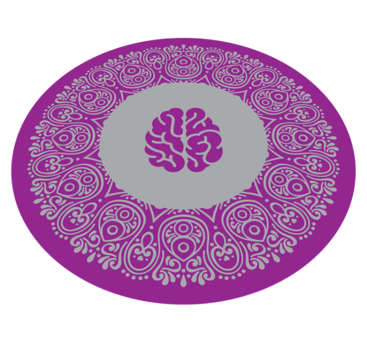 Vinyl Teppich Mandala mandala-gehirn-design - TenStickers