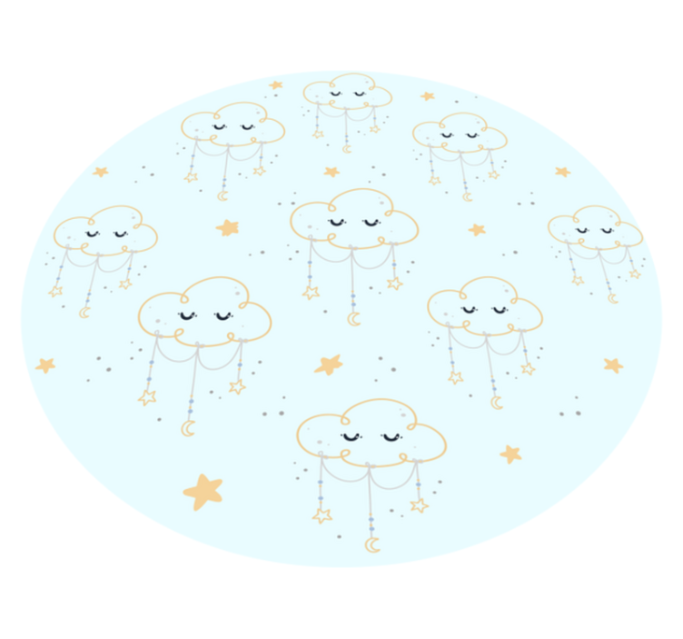 Vinyl Teppich Baby verträumte wolkenlandschaft - TenStickers