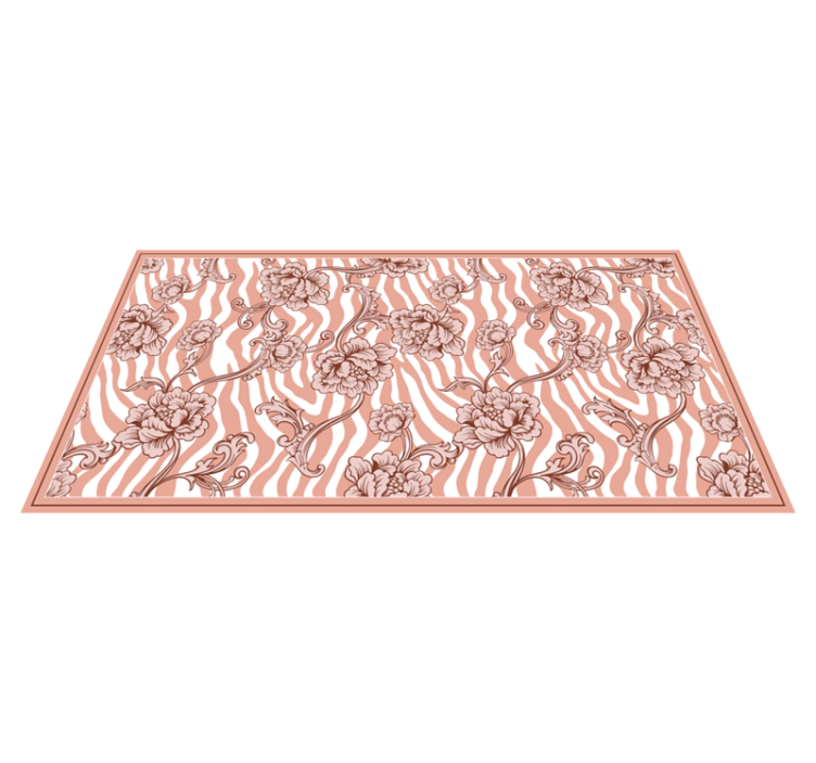 Vinyl Teppich Schlafzimmer zebra-blumenfusion - TenStickers
