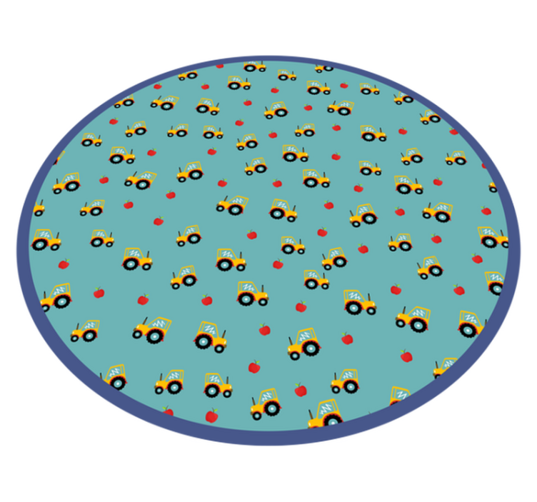 Vinyl Teppich Kinder verspieltes traktor-motiv - TenStickers