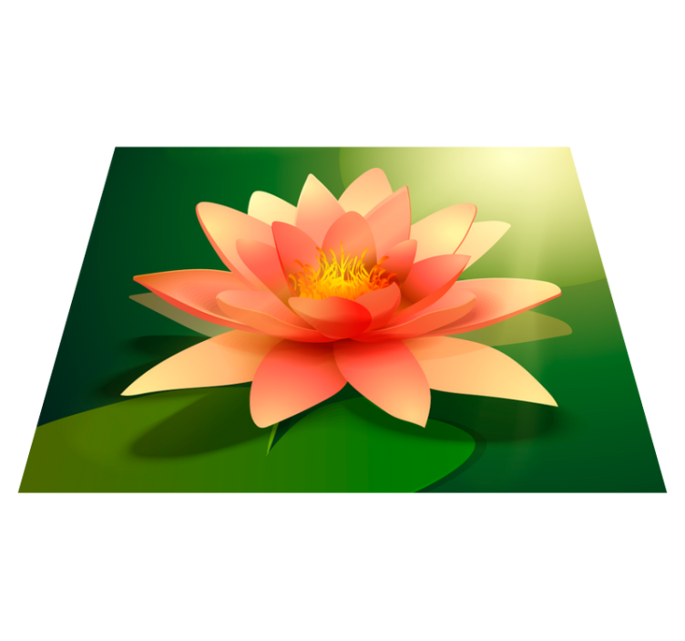 Vinyl Teppich Blumen blühender lotus - TenStickers
