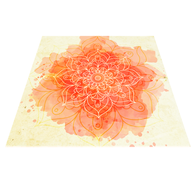 Vinyl Teppich Mandala mandala-blüte - TenStickers