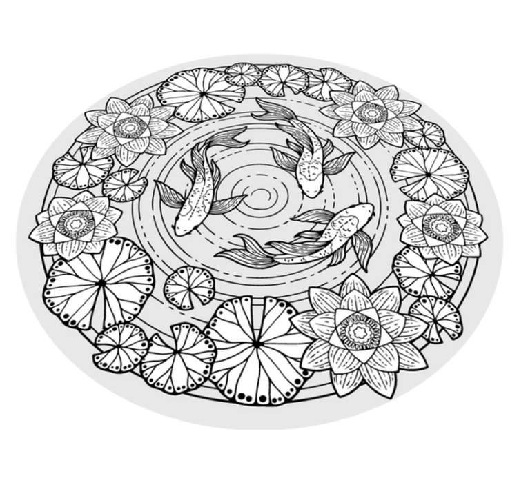 Vinyl Teppich Tiere koi-fische gelassenheit - TenStickers