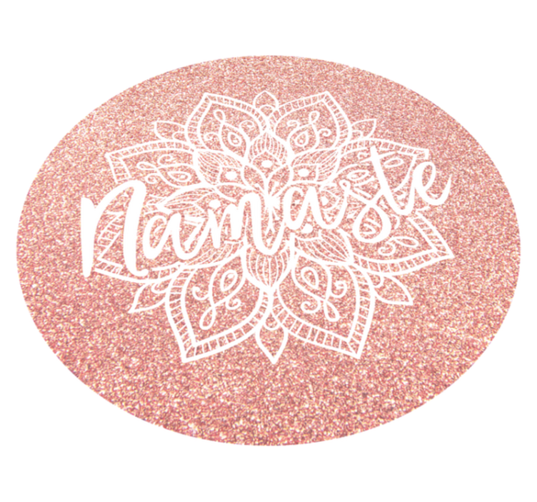Vinylteppich Mandala Mandala pink namaste - TenStickers