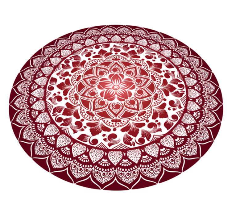 Vinyl Teppich Mandala kompliziertes mandala-emblem - TenStickers