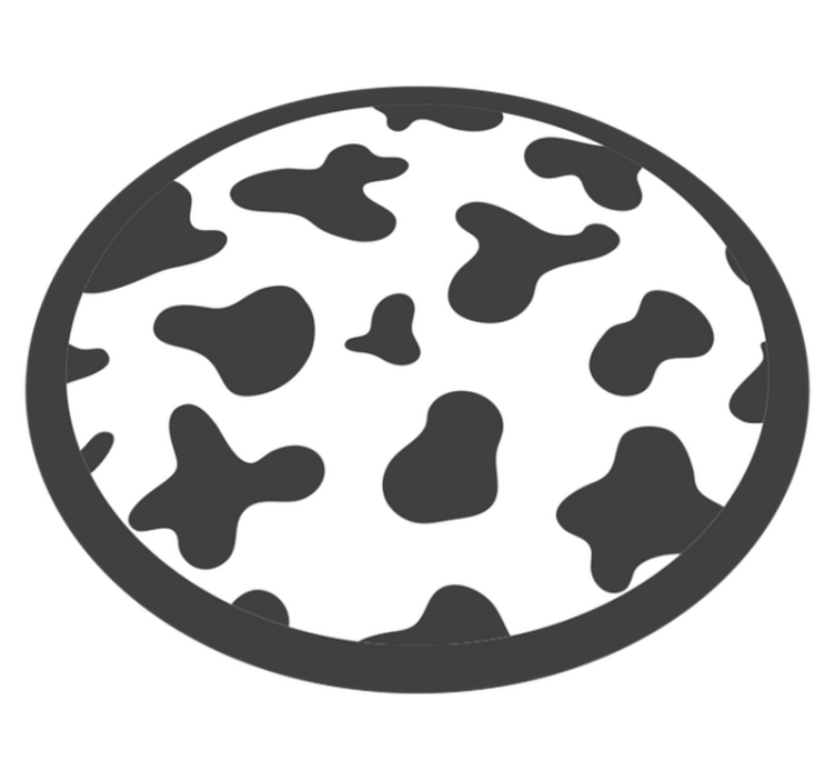 Vinyl Teppich Tiermuster kuhfell kreismotiv - TenStickers