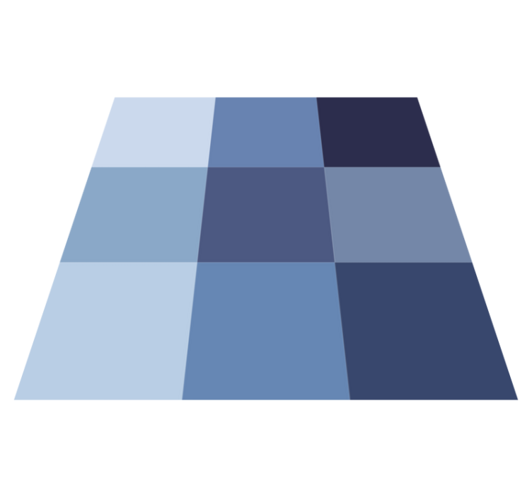 Vinylteppich geometrisch Blauer schatten - TenStickers