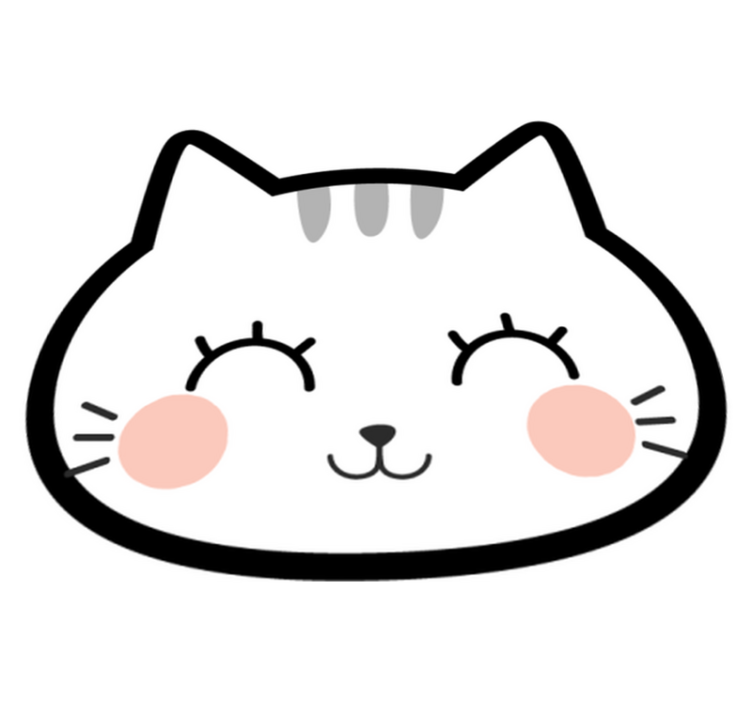 Vinyl Teppich Baby katzengesichtsform - TenStickers