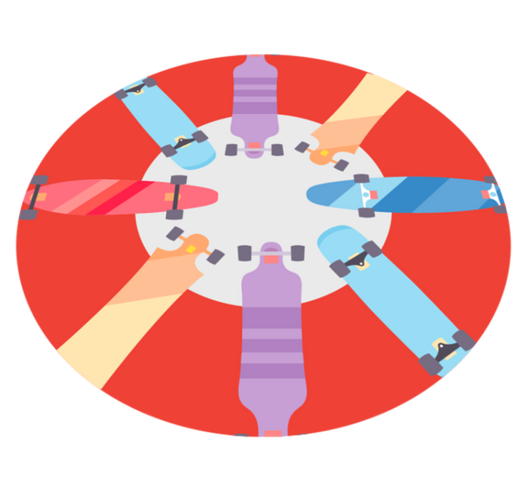 Vinyl Teppich Spiele kreisförmiges brettspiel - TenStickers