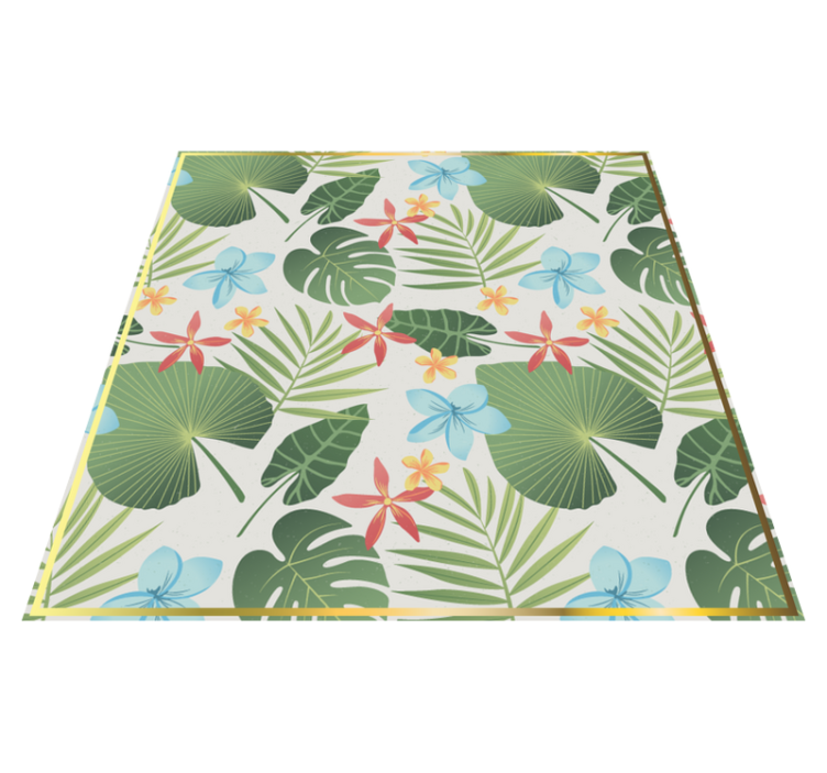 Vinyl Teppich Blumen tropisches blumendesign - TenStickers