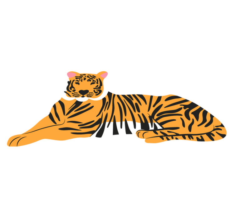 Vinyl Teppich Tiere tiger-kunstwerk - TenStickers