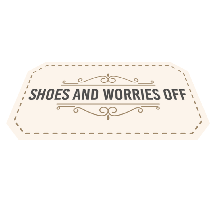 Vinyl Teppich Spruch schuhe sorgen aus - TenStickers
