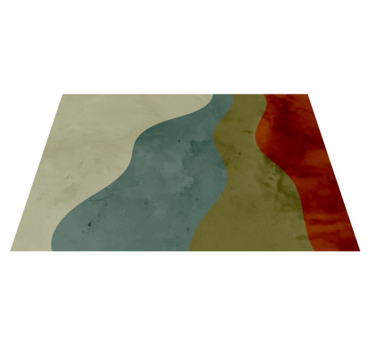 Vinyl Teppich Wohnzimmer abstrakte wellenmuster - TenStickers