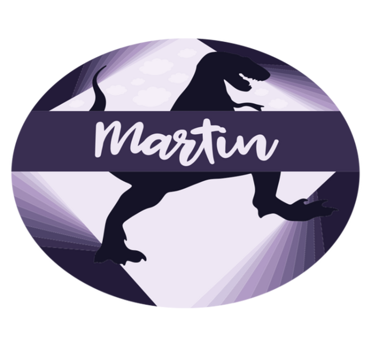 Vinylteppich kindlich velociraptor mit namen - TenStickers