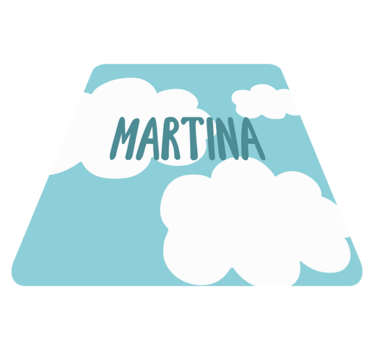 Vinylteppich kindlich klassische wolken mit namen - TenStickers