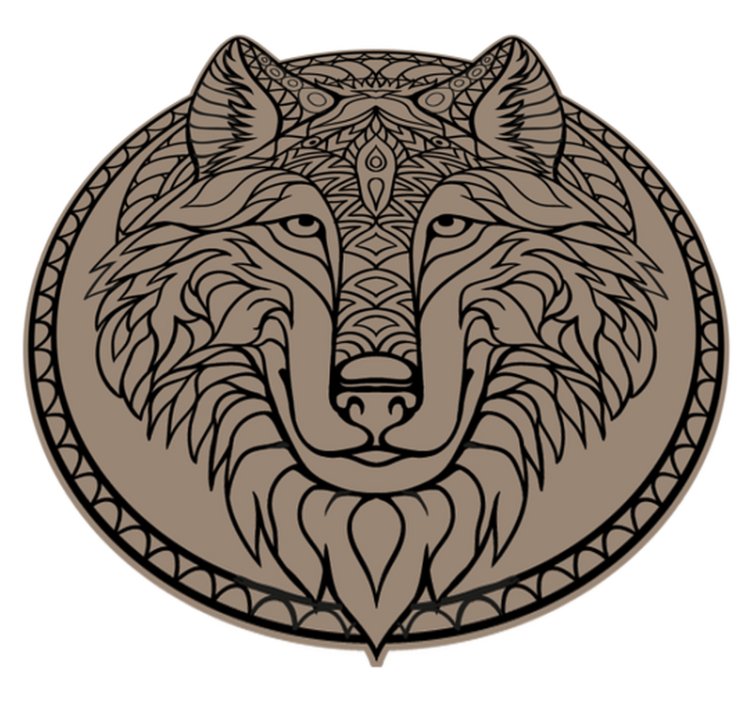 Vinyl Teppich Tiere braunes wolfsdesign - TenStickers