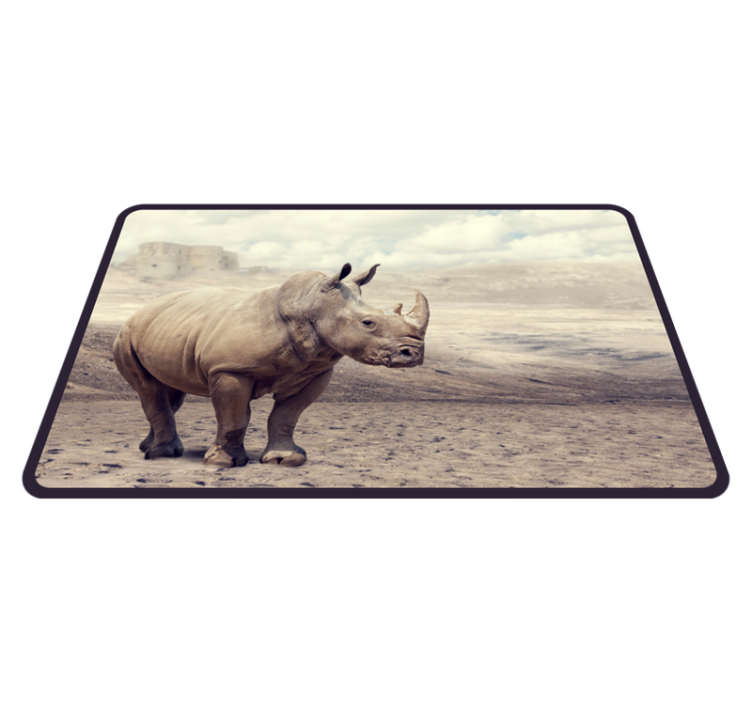 Vinylteppich Tiere Wildes nashorn - TenStickers