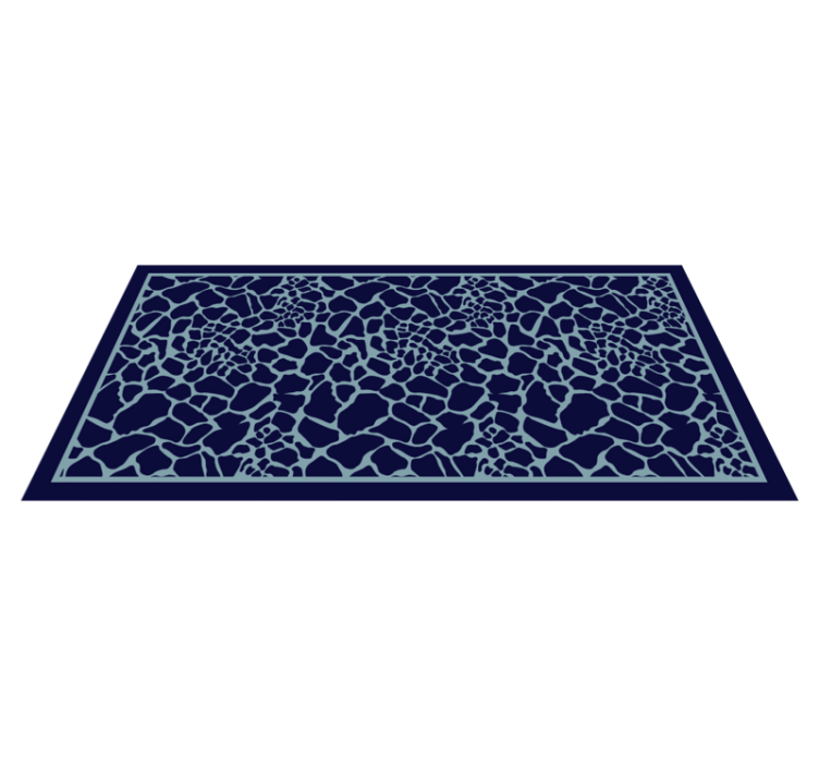 Vinyl Teppich Tiermuster blaues giraffenmuster - TenStickers