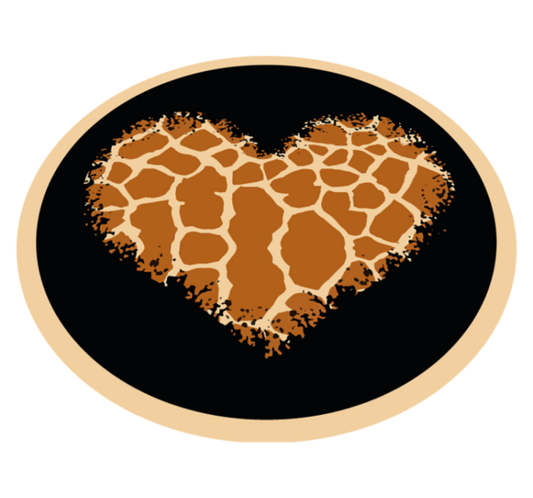 Vinyl Teppich Tiermuster herz-giraffen-design - TenStickers