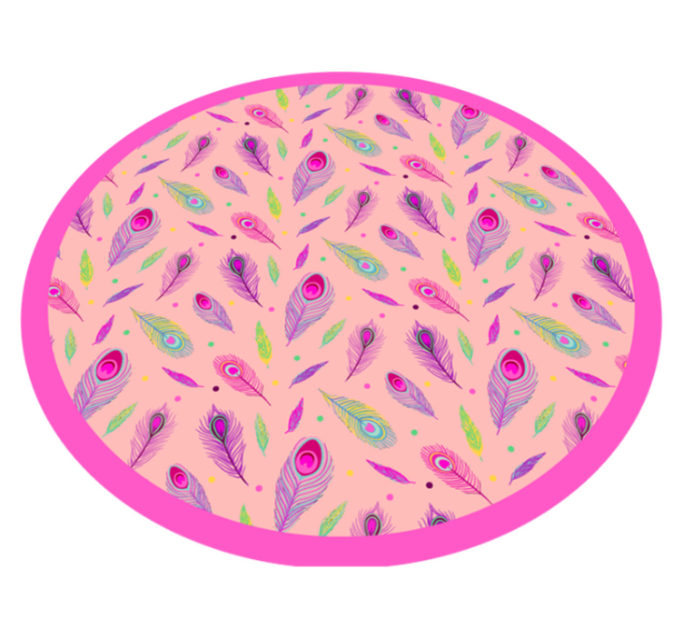 Vinyl Teppich Natur buntes federmuster - TenStickers