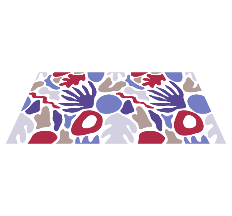 Vinyl Teppich minimalistisch abstraktes formmuster - TenStickers