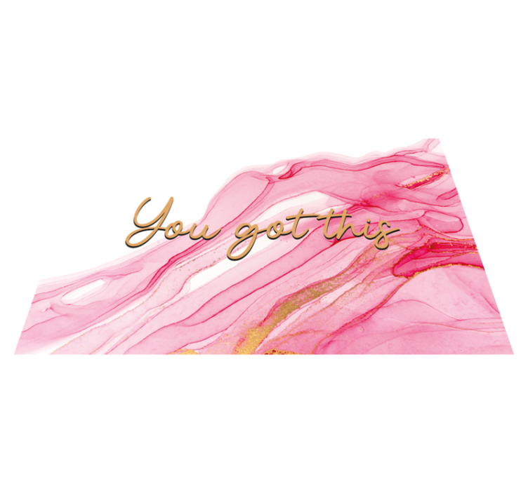 Vinyl Teppich Spruch du hast das - TenStickers