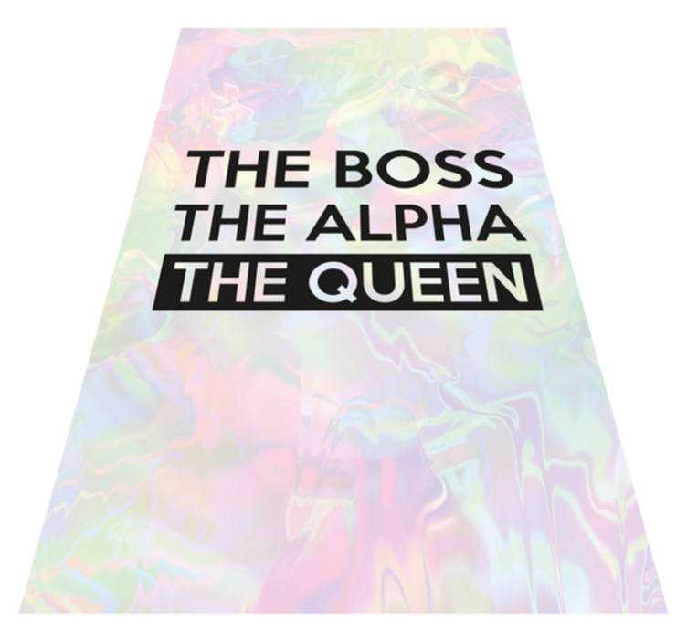 Vinyl teppich mit namen persönliche motivationsphrase - TenStickers