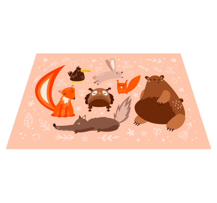 Vinylteppich kindlich Kindliche tiere - TenStickers