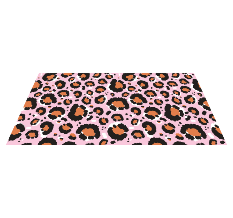 Vinyl Teppich Tiermuster rosa leopardenmotiv - TenStickers
