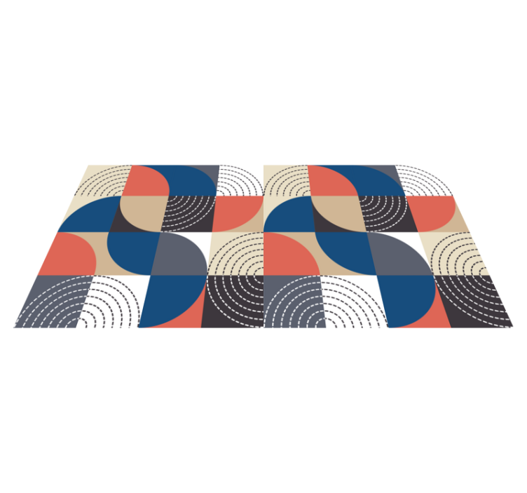 Vinyl Teppich geometrisch abstraktes modernes design - TenStickers