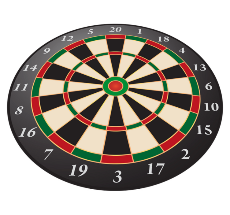 Vinyl teppich jugendzimmer im dartboard stil - TenStickers