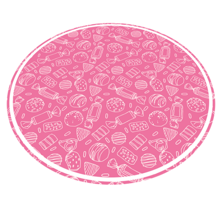 Vinylteppich kindlich cadny rosa muster - TenStickers