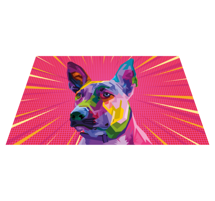 Vinyl Teppich Tiere lebendige hundekunst - TenStickers