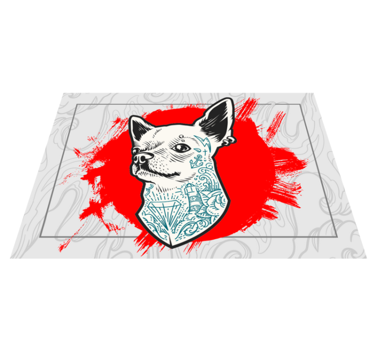 Vinyl Teppich Tiere chihuahua-hundeporträt - TenStickers