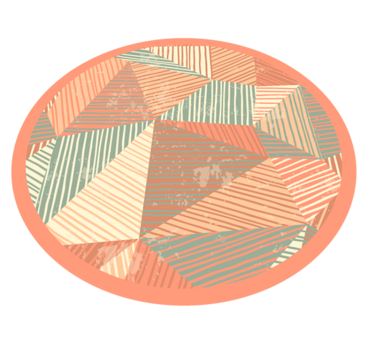 Vinyl teppich geometrisch farbenspiel mit dreiecken - TenStickers