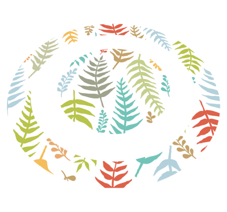 Vinyl Teppich Natur weißes laubdesign - TenStickers