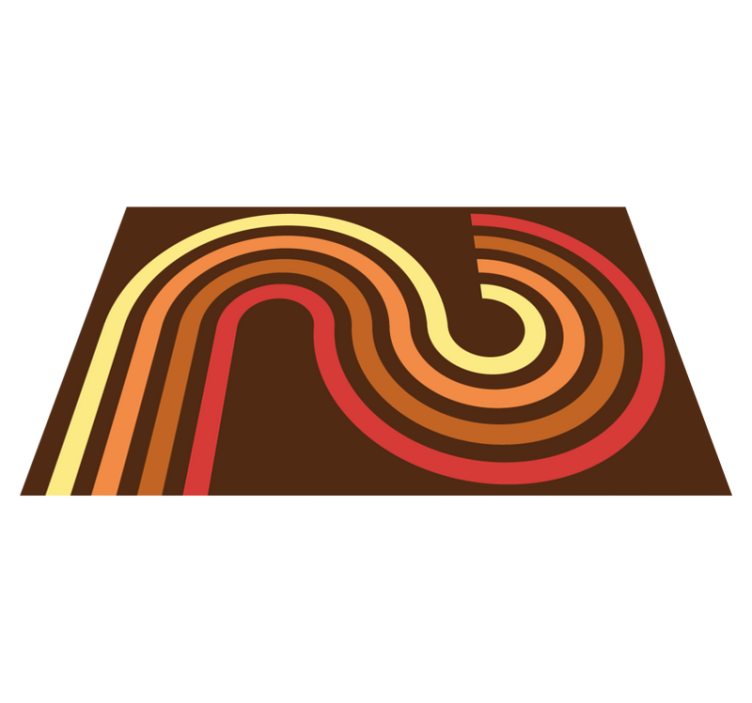 Vinylteppich Vintage 70er jahre pop vintage rechtecke - TenStickers