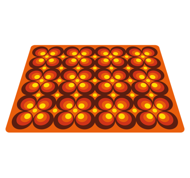 Vinyl Teppich Textur retro-kreismuster - TenStickers