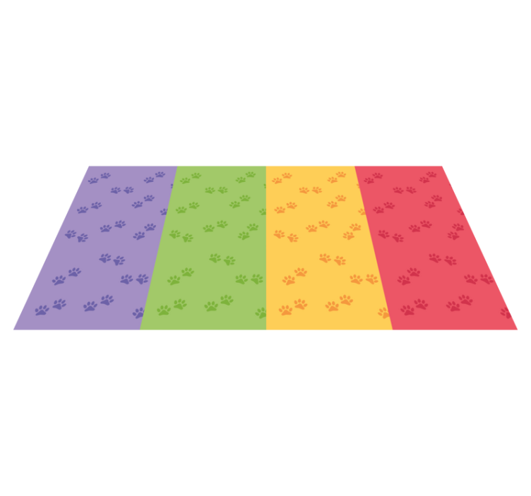 Vinylteppich Tiere Pfotenmuster - TenStickers